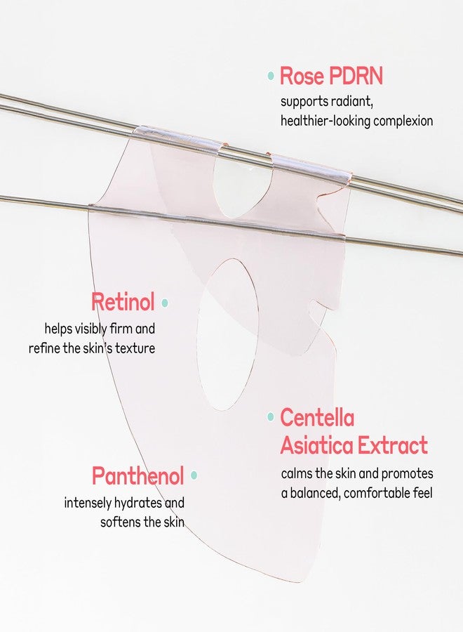 سيلينزر قناع CELLEANSER ROSETINOL™ PDRN Glow Mask – قناع هيدروجيل للوجه بتركيبة الورد PDRN والريتينول (25 جم × 5 قطع) يمنح البشرة النعومة والإشراقة الصحية. - Image 5